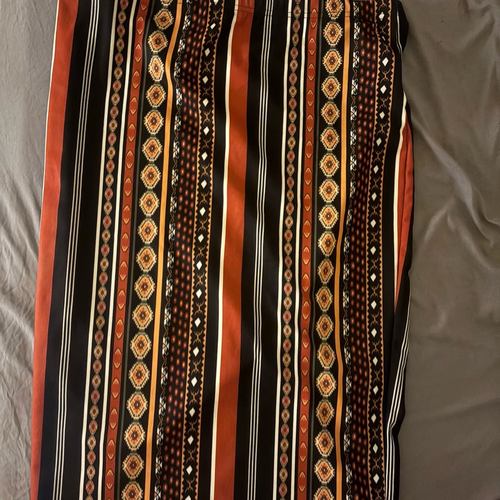 Tribal Print Maxi Skirt